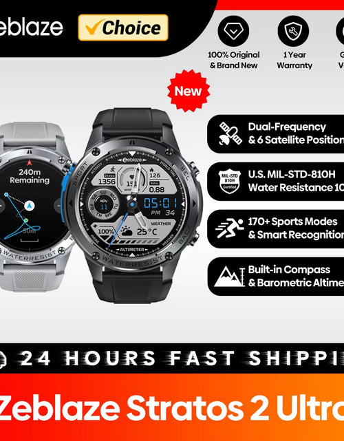 Load image into Gallery viewer, New  Stratos 2 Ultra GPS Smart Watch Built-In Compass Barometric Altimeter Dual-Band GNSS Voice Calling Smartwatch 10 ATM
