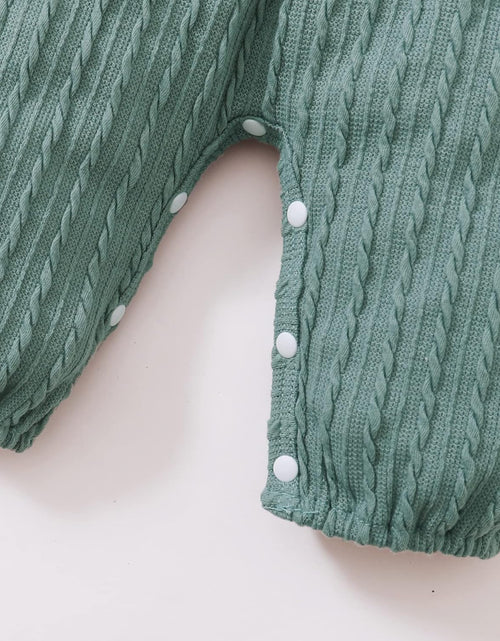 Load image into Gallery viewer, Baby Girl Romper Infant Fall Winter Clothes Ruffle Sweater Long Sleeve Bodysuit Jumpsuit and Headband
