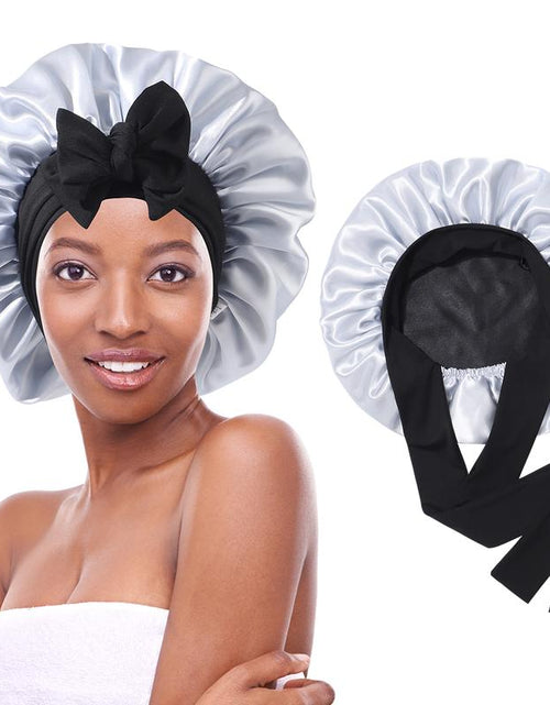 Load image into Gallery viewer, Silk-Like Satin Double-Layer Hair Cap
